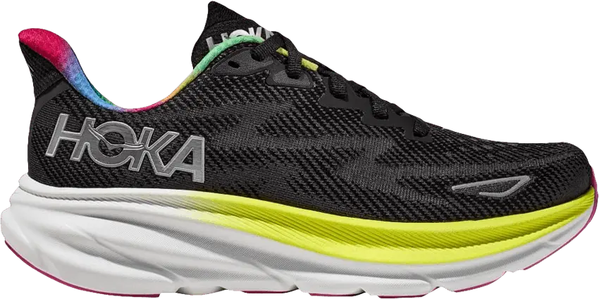  Hoka One One Clifton 9 Black All Aboard Multi-Color