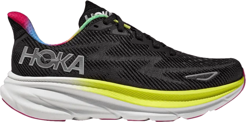  Hoka One One Clifton 9 Black All Aboard Multi-Color (Women&#039;s)