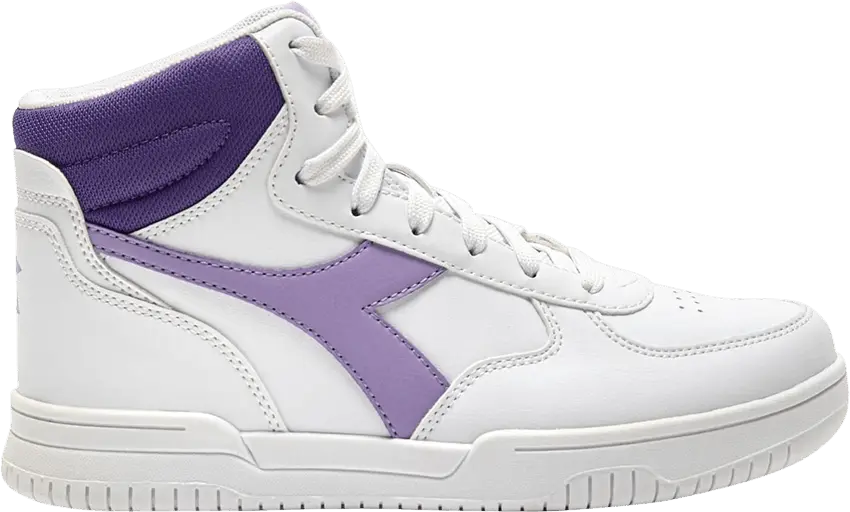  Diadora Raptor Mid Big Kid &#039;White Purple Rose&#039;