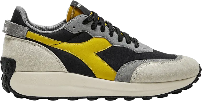 Diadora Race Nyl &#039;White Pristine Black Yellow&#039;