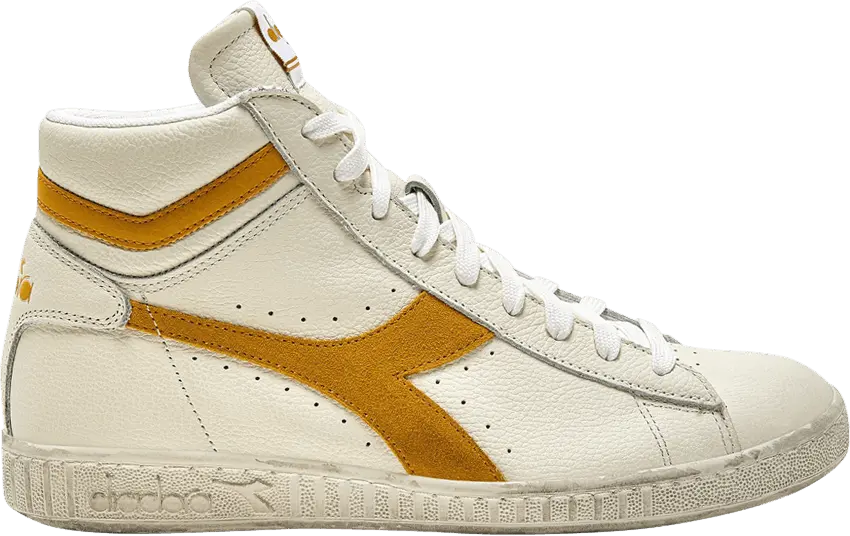  Diadora Game L High Waxed Suede Pop &#039;White Calendula&#039;