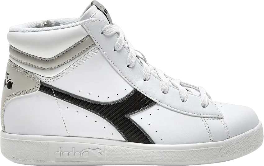  Diadora Game P High Big Kid &#039;White Black&#039;