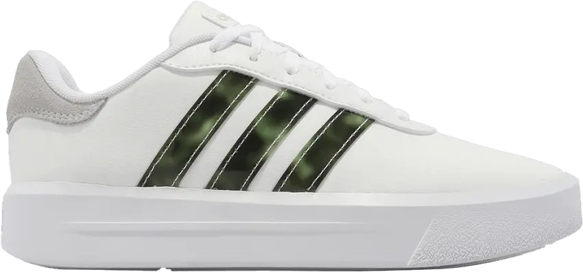  Adidas Wmns Court Platform &#039;White Linen Green&#039;