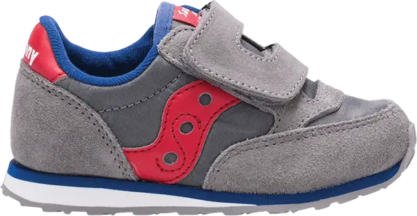  Saucony Jazz Hook &amp; Loop Little Kid &#039;Grey Red&#039;