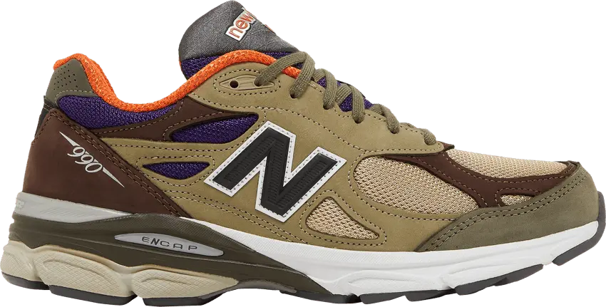  New Balance 990v3 MiUSA Teddy Santis Khaki Orange