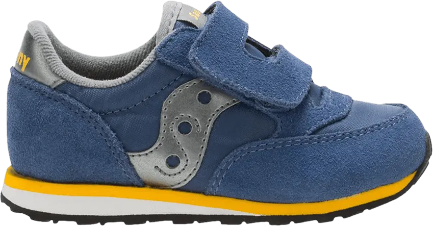  Saucony Jazz Hook &amp; Loop Big Kid &#039;Blue Yellow&#039;