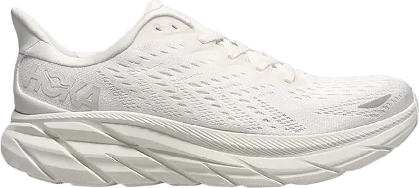  Hoka One One Clifton 8 2E Wide &#039;Triple White&#039;