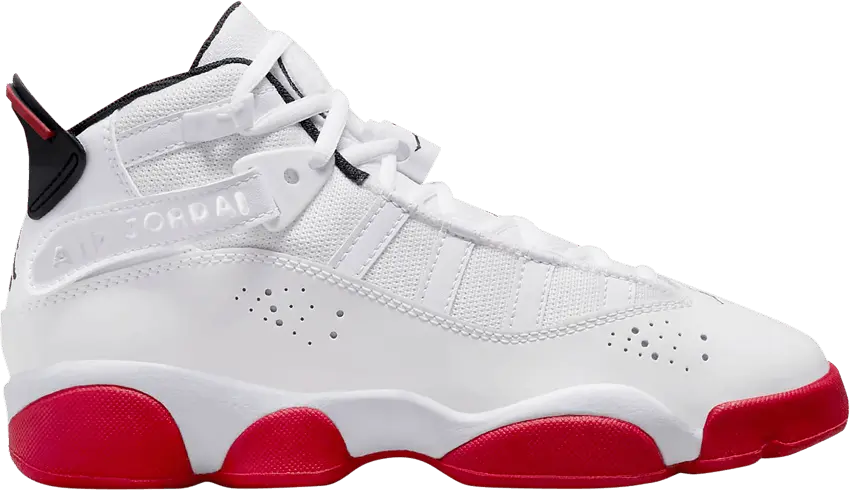  Jordan 6 Rings GS &#039;White University Red&#039;