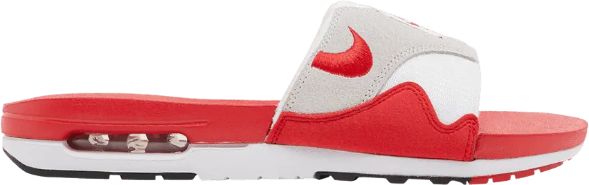  Nike Air Max 1 Slide White University Red