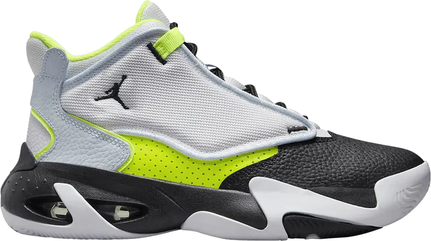  Jordan Max Aura 4 GS &#039;Platinum Black Volt&#039;