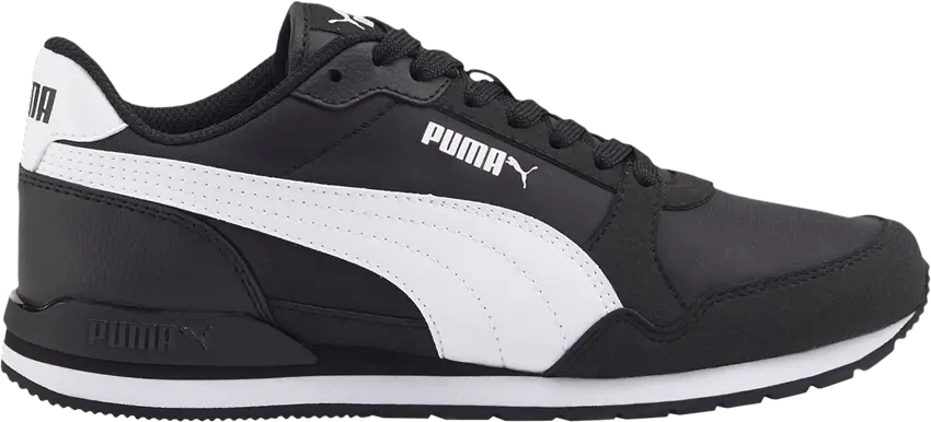  Puma ST Runner v3 Nylon Big Kid &#039;Black White&#039;