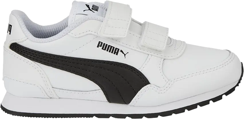  Puma ST Runner v3 Leather Little Kid &#039;White Black&#039;
