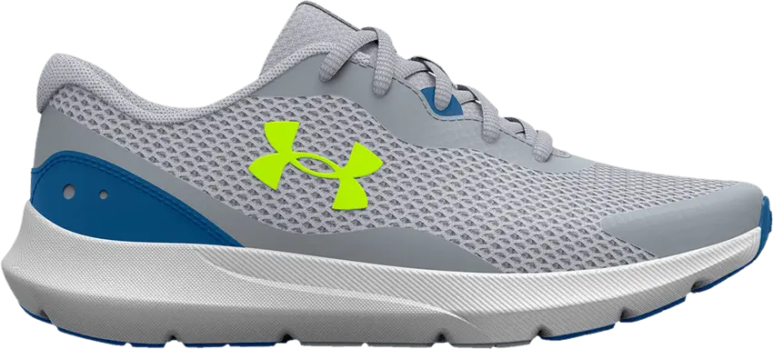  Under Armour Surge 3 GS &#039;Grey High Vis Yellow&#039;