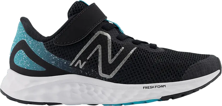  New Balance Fresh Foam Arishi v4 Bungee Lace Top Strap Little Kid &#039;Black Virtual Blue&#039;