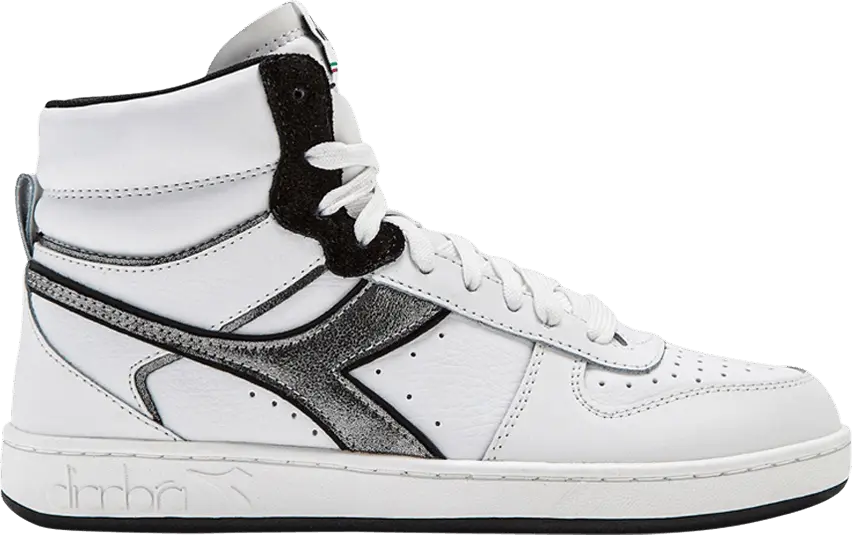  Diadora Wmns Magic Basket Mid Metal &#039;Optical White Black&#039;