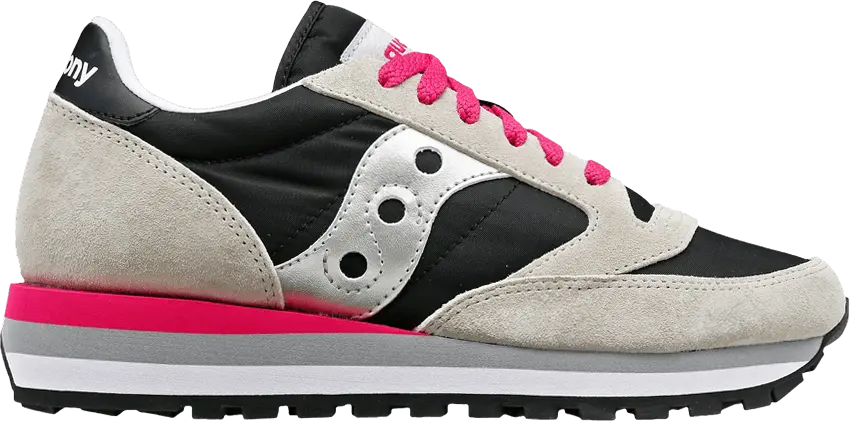  Saucony Wmns Jazz Triple &#039;Grey Black Pink&#039;