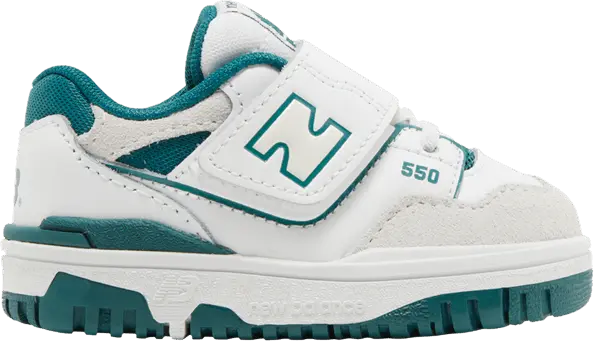  New Balance 550 Bungee Lace Top Strap Toddler &#039;White Vintage Teal&#039;