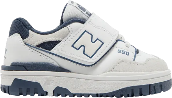  New Balance 550 Bungee Lace Top Strap Toddler &#039;White Vintage Indigo&#039;