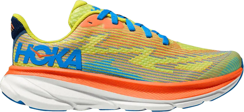  Hoka One One Clifton 9 Kids &#039;Evening Primrose Vibrant Orange&#039;