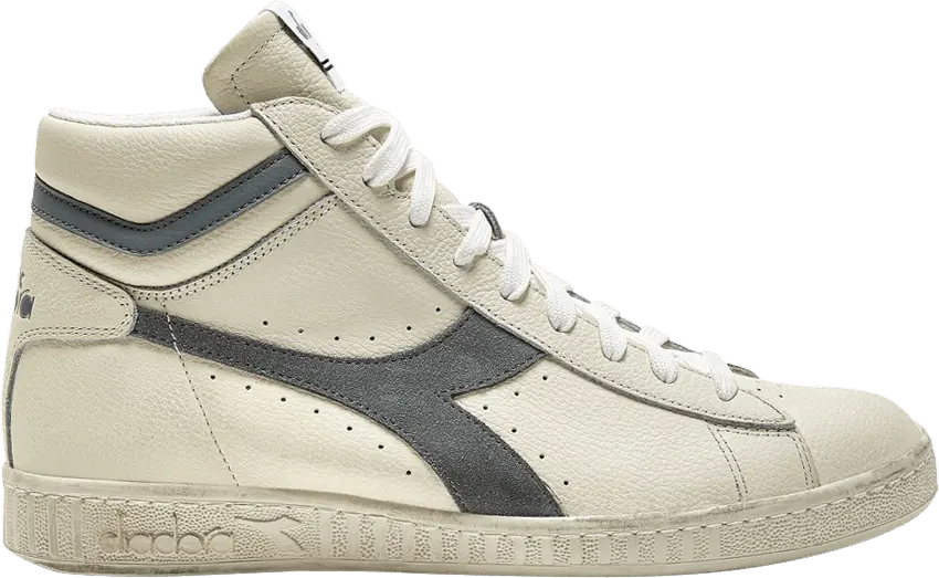  Diadora Game L High Waxed Suede Pop &#039;White Ultimate Grey&#039;