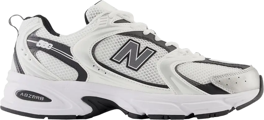  New Balance 530 White Silver Metallic Black