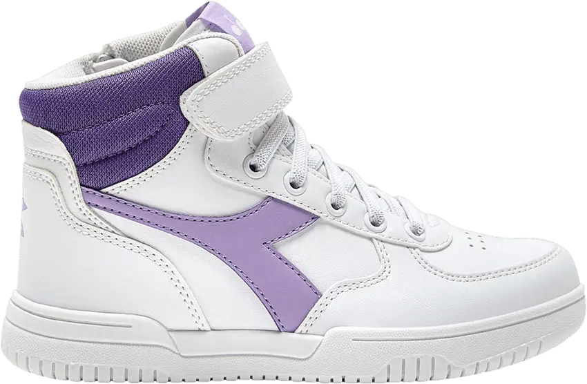  Diadora Raptor Mid Little Kid &#039;White Purple Rose&#039;