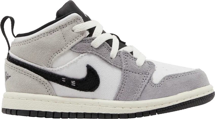  Jordan 1 Mid SE Craft White Cement Grey Black (TD)