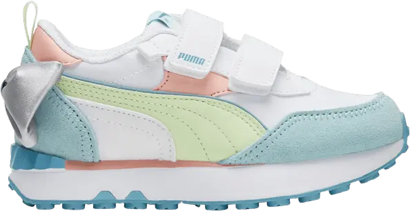  Puma Rider FV Bow Little Kid &#039;Pistachio Light Aqua&#039;