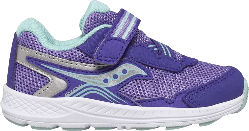  Saucony Ride 10 Little Kid &#039;Purple&#039;