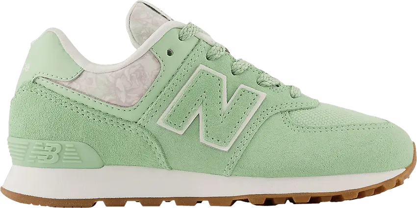  New Balance 574 Little Kid &#039;Floral - Avocado Gum&#039;