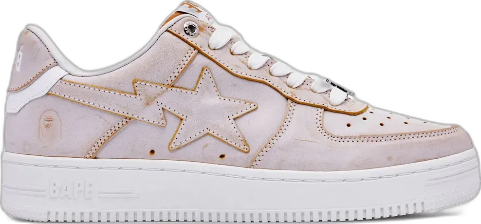 A Bathing Ape Bape Sta Wear Away Paint Beige