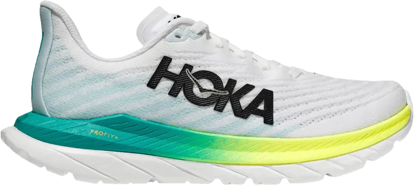  Hoka One One Mach 5 White Blue Glass (Women&#039;s)