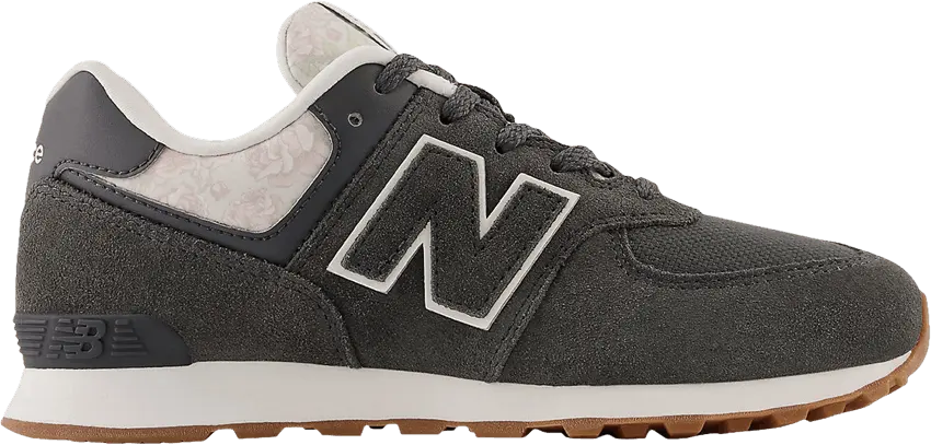  New Balance 574 Big Kid &#039;Floral - Blacktop Gum&#039;