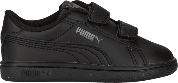  Puma Smash 3.0 Leather Velcro Toddler &#039;Black Shadow Grey&#039;