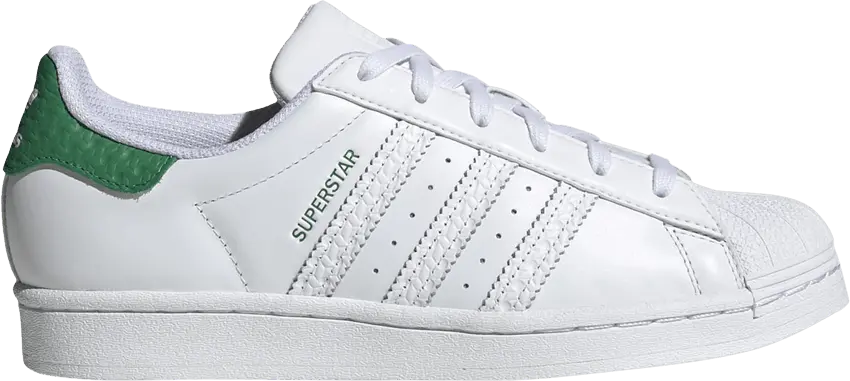  Adidas Wmns Superstar &#039;White Green Embossed&#039;