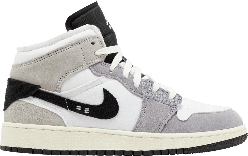  Air Jordan 1 Mid SE Craft GS &#039;Inside Out - Cement Grey&#039;