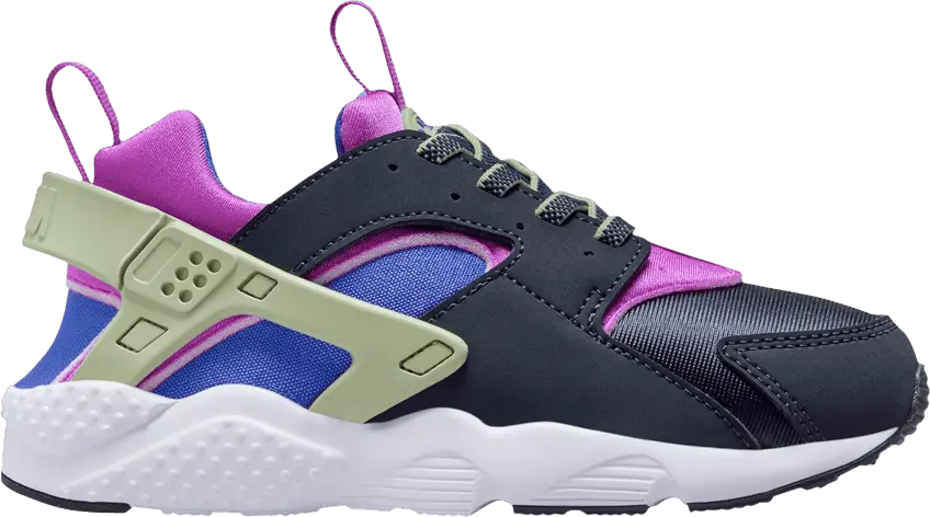  Nike Huarache Run 2.0 PS &#039;Obsidian Fuchsia Honeydew&#039;