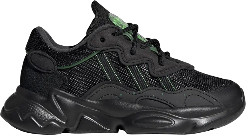  Adidas Ozweego J &#039;Black Solar Green&#039;