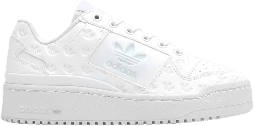  Adidas Forum Bold J &#039;Allover Debossed Trefoils - White&#039;