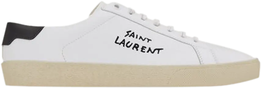  Saint Laurent SL-06 Court Leather &#039;White Black&#039; 2023