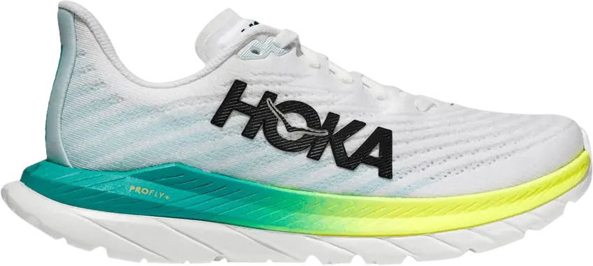  Hoka One One Mach 5 White Blue Glass