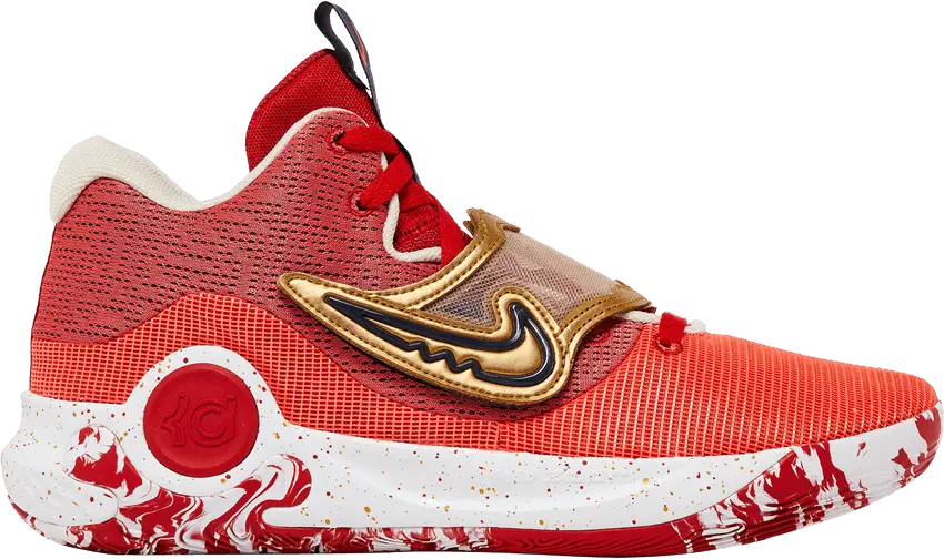  Nike KD Trey 5 X &#039;University Red Metallic Gold&#039;