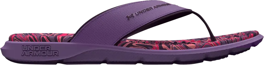  Under Armour Wmns Ignite Pro Marbella Graphic Sandal &#039;Retro Purple Marble&#039;