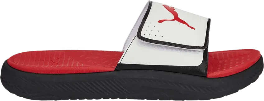  Puma Softride Slide &#039;White Black Red&#039;