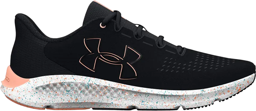  Under Armour Wmns Charged Pursuit 5 &#039;Big Logo - Black Bubble Peach&#039;