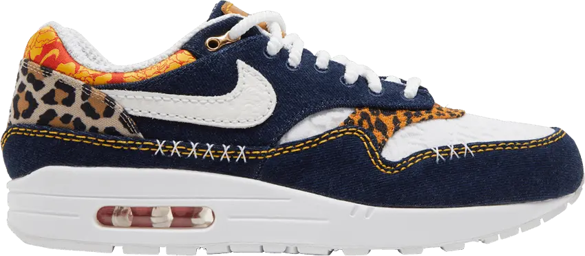  Nike Air Max 1 Premium Denim Leopard