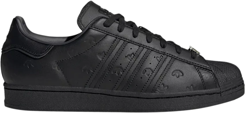  Adidas Superstar &#039;Allover Debossed Trefoils - Black&#039;
