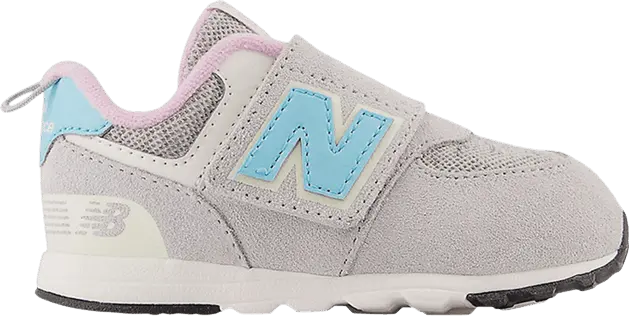  New Balance 574 New-B Hook &amp; Loop Toddler &#039;Brighton Grey Summer Aqua&#039;