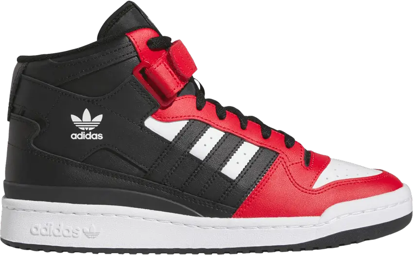  Adidas Forum Mid &#039;Scarlet Black White&#039;