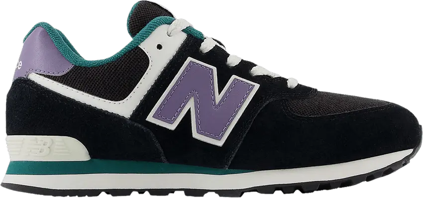  New Balance 574 Little Kid Wide &#039;Black Mercury&#039;